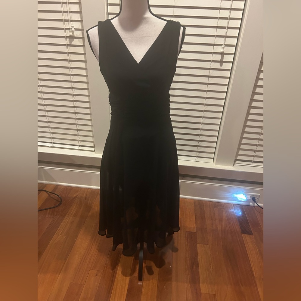 Connected Apparel Black Sleeveless Midi Dress size 6